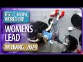 Lead Finals | Wujiang | Womens | 2024 | IFSC World Cup