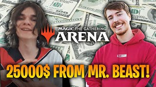 MtG Arena player wins 25000$ from Mr. Beast