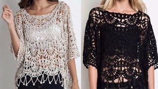 Very nice Crochet blouse for beginners طريقة عمل اشيك بلوزة كروشية