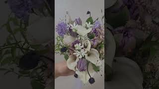 [Hwa_jiyeon bouquet] purple mix wedding bouquet #Tulip #bouquet #dropstyle #보라색부케 #믹스부케 #드롭부케 #화지연