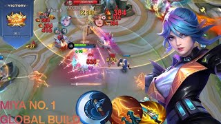 24 Kills + 9 Assaians !! Miya One Shot Damage With Fast  Build In ML !! Top Miya Global Build ~ MLBB