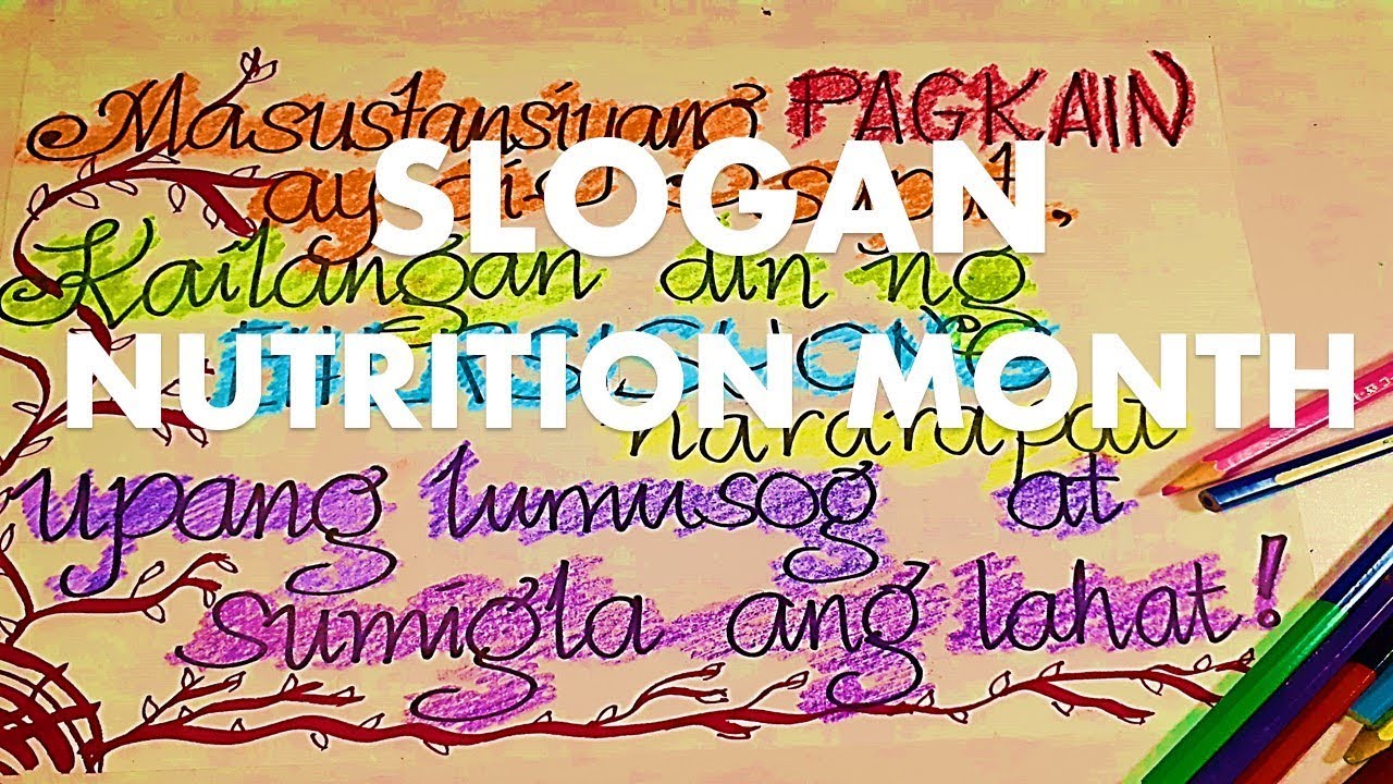 Slogan 2019 Nutrition Month Tagalog Gambaran