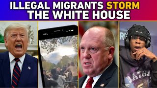 Trump RUSHED TO SAFETY After Illegal Migrants STORM The White House