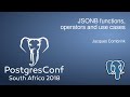 JSONB functions, operators and use cases