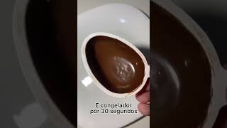 Como fazer um ovo de Páscoa em UM MINUTO!! ⏰ #ovodepáscoa #ovodechocolate #pascoa