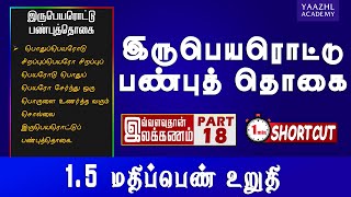 TNPSC Tamil Ilakkanam Shortcuts | இருபெயரொட்டு பண்புத்தொகை One Minute Shortcut | Yaazhl Academy