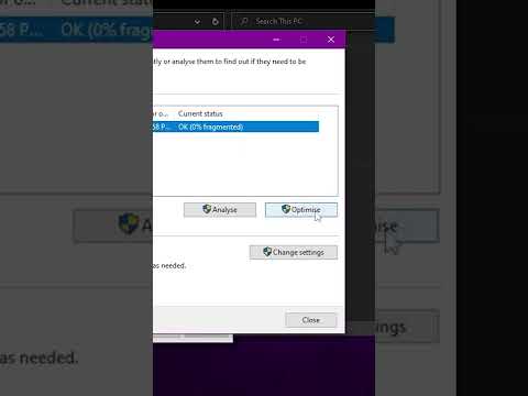 Speed up your hard drive Optimize your hard drive in just one click #pctips #shorts