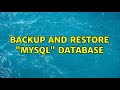 Backup and restore 