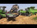 8 John Deere S690 Combines Getting Ready to Cut Wheat