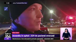 Incendiu la Spitalul Județean Suceava. Peste 300 de pacienți, printre care 100 de copii, evacuați