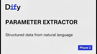 Dify Workflow – Phase 2 | Parameter Extractor: Structured Data Extraction