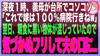 【GW特別編】深夜１時、義実家の台所で義母が電気もつけずに笑いながら「これで嫁も終わりねw」→翌日、朝食のパンケーキから黒い物体がはみ出ていたので気づかぬふりして夫に食べさせた結果