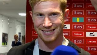 'Everybody is HAPPY!' | De Bruyne and Akanji on Man City FA Cup win and possible ‘treble’