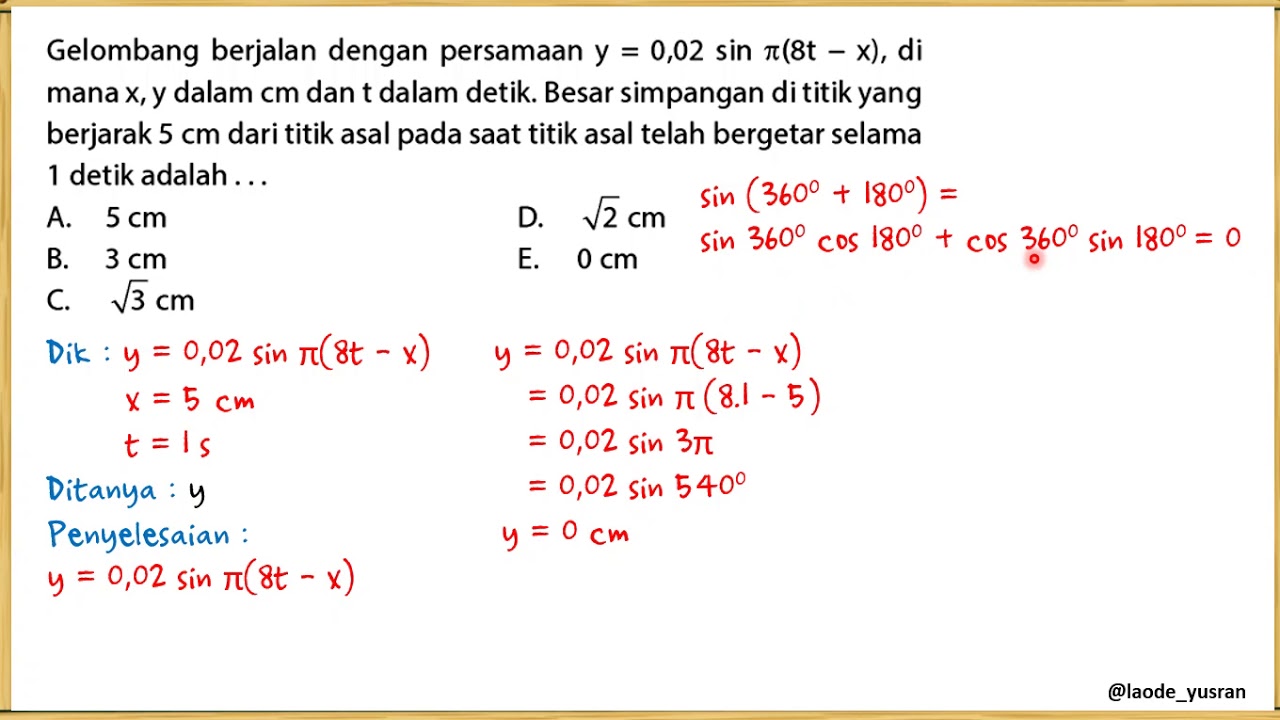 Contoh Soal : Gelombang Berjalan | Kelas 11 - YouTube