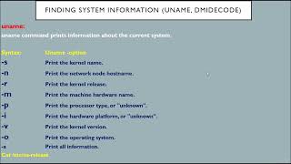 47 Finding system information using uname dmidecode