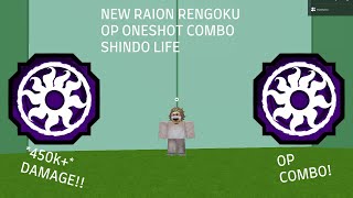 *NEW* RAION RENGOKU REWORK *OP* ONESHOT COMBO | Shindo Life Roblox