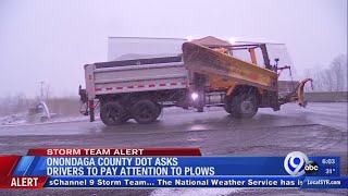 Onondaga County DOT asks drivers to be patient with plows