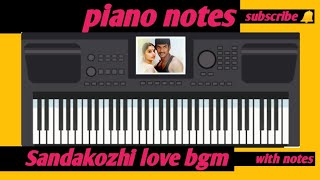 sandakozhi love bgm keyboard notes