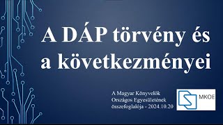 Dáp - összefoglaló 2024.10.20 MKOE