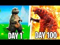 Surviving 100 DAYS as GODZILLA in ROBLOX