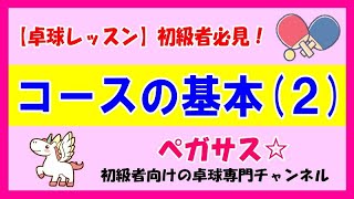 【卓球レッスン】初級者必見！「コースの基本」（２）