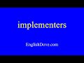 How to pronounce implementers in American English