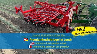 Weeding leeks with a precicion tined weeder | AEROSTAR-FUSION by EINBÖCK