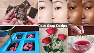 Rose Handmade Soap || natural rose soap with natural essential oil \u0026 vitamin E