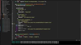 AngularJS 1.6.x Tutorial - 9 - Nested Routes in UI-Router