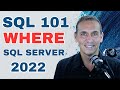 SQL 101, SQL Server Where Clause with Billy Thomas ALLJOY Data