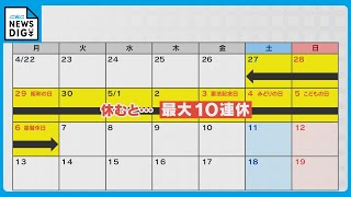 “最大10連休”のゴールデンウイーク（GW）どう過ごす？　GW中やGW明けに一斉休業する外食チェーンも