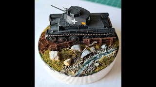 Diorama 1/72  z PzKpfw 38(t) A