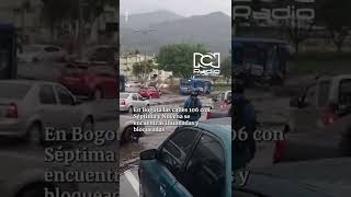 La Calera - Bogotá, graves inundaciones bloquean la vía