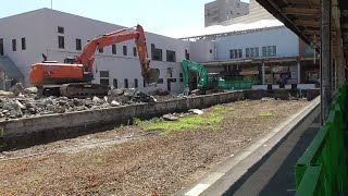 旧駅舎解体（長崎駅）進捗工事状況　２０２００８１２－１９