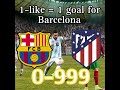 1 like 1 goal for barcelona