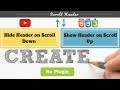 Hide Header on Scroll Down and Show on Scroll Up (2018) | Using HTML, CSS and JQuery | Sticky Header