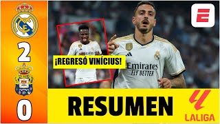 Real Madrid venció 2-0 a Las Palmas Y ES PUNTERO. ¡REGRESO Vinícius Junior! | La Liga