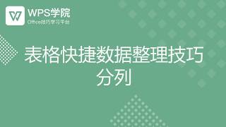 【Excel教程】EXCEL表格快捷数据整理技巧  分列