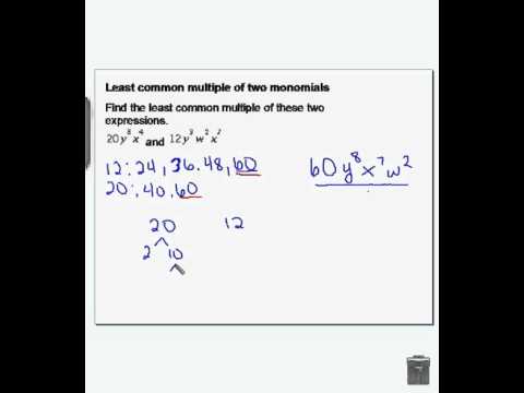 Least Common Multiple With Variables