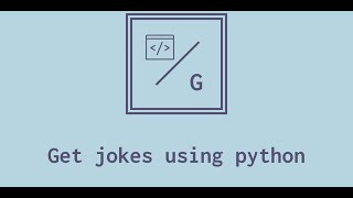 How to get programming jokes using python