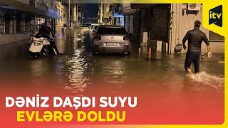 Dəniz daşdı, çəltik tarlaları su altında qaldı - Türkiyə