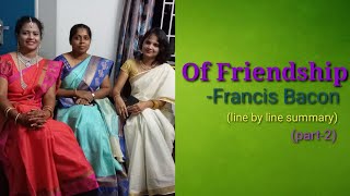 @TSharunishaa #Part2OfFriendshiplinebylinesummary in Tamil - Francis Bacon|| Pg Trb English