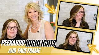 Perfect Face Frame & Peekaboo Highlights For Dark Hair (Step-by-Step)