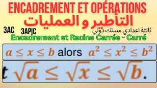 Encadrement et racine carrée-encadrement et carrée #3ac  #3apic #maths #education