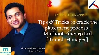 Muthoot Fincorp interview process with strategic Questions and Answers || Marketing profile to BM