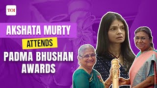 UK's first lady, Akshata Murty, attends Padma Bhushan ceremony for mother Sudha Murty