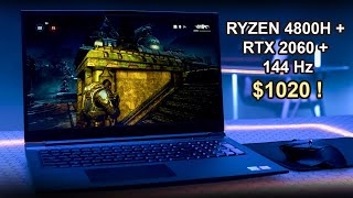 $1020 RYZEN 7 4800H + RTX 2060 + 144Hz  EVOO Gaming 15.6\