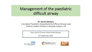 Paeds ENT | Difficult airway | Dr Karen Wouters