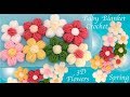 Flores punto puff 3D a Crochet para cobijitas de bebe tejido tallermanualperu