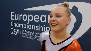 Romee Pol (NED) - 2018 Trampoline Europeans, interview after semi-final